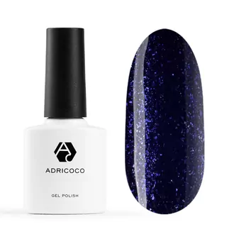 AdriCoco, Гель-лак №096 - Мерцающий темно-синий (8 мл)
