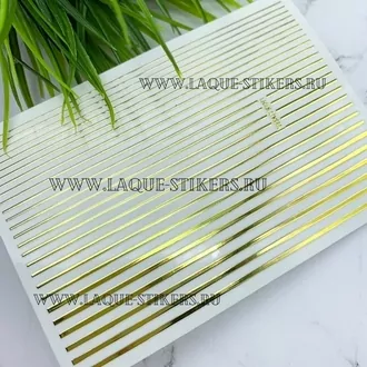 LAQUE, 3D металлические наклейки полосы gold