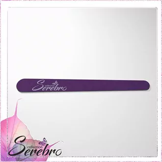 Serebro, Набор пилок для натуральных ногтей тонкая, фиолетовая (5 шт)