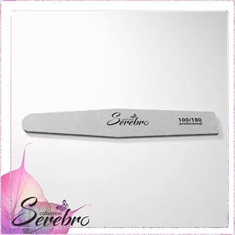 Serebro, Набор пилок для натуральных и искусственных ногтей, Алмаз 100/180, серый 