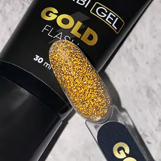 Patrisa, Комби гель Gold Flash с золотым светоотражающим глиттером (30 мл)