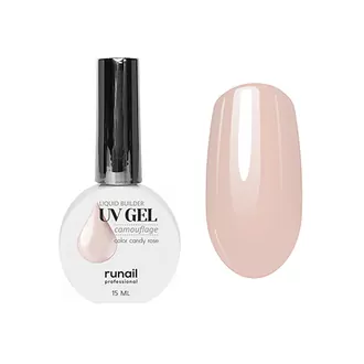 ruNail, Камуфлирующий жидкий УФ-гель №5316 - Розовая карамель (15 мл) ruNail, Камуфлирующий жидкий УФ-гель №5316 - Розовая карамель (15 мл)