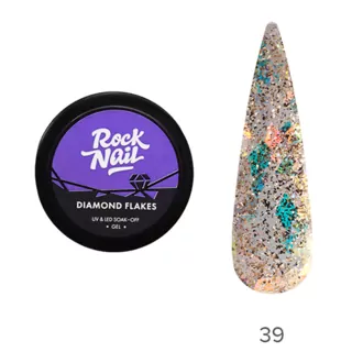 RockNail, Гель-краска Diamond Flakes №39 - Make Me Rich (5 г)