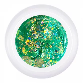 Patrisa, Korean Gel Green - Гель для дизайна с глиттером (5 г)