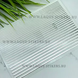 LAQUE, 3D металлические наклейки полосы Holography Silver LAQUE, 3D металлические наклейки полосы Holography Silver