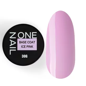 OneNail, База Base Coat Iсe Pink шайба (30 мл)