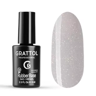 Grattol, Grattol Rubber Base Glitter 4 (9 мл)