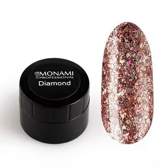 Monami, Гель-лак Diamond Stardust (платиновый, 5 гр)
