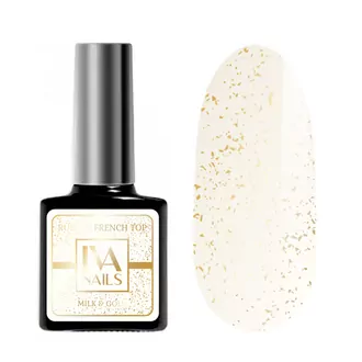 Iva Nails, Топ Milk & Gold (8 мл)