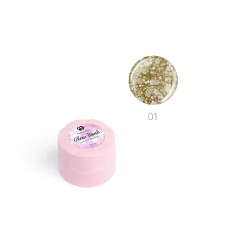 AdriCoco, Гель для дизайна ногтей Glow Bomb №01 Золотой песок (6 мл)