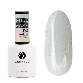 AdriCoco, Светоотражающая цветная база Nude Base 2 in 1 №01 - Nega (8 мл)