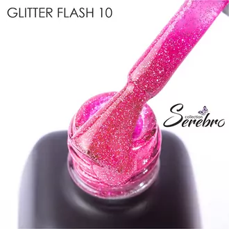Serebro, Гель-лак светоотражающий Glitter flash №10 (11 мл)