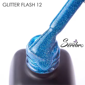Serebro, Гель-лак светоотражающий Glitter flash №12 (11 мл)