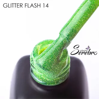 Serebro, Гель-лак светоотражающий Glitter flash №14 (11 мл)