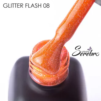 Serebro, Гель-лак светоотражающий Glitter flash №08 (11 мл)