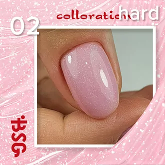 BSG, Цветная жесткая база Colloration Hard №02 Искрящийся розовый (20 мл)