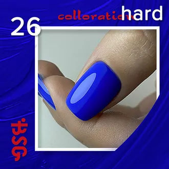 BSG, Цветная жесткая база Colloration Hard №26 Ярко синий цвет (20 мл)