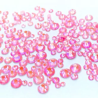FanatkaStraz, Стразы 716 Неон светло-розовый Делайт Премиум (Pink Light Delite) микс размеров (150 шт)