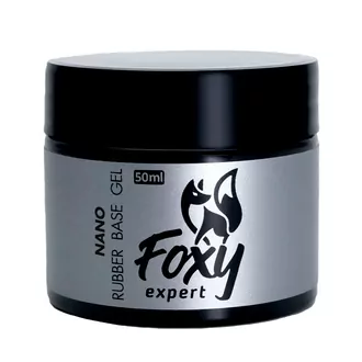 Foxy Expert, Rubber base gel NANO - Каучуковое базовое покрытие (50 мл)