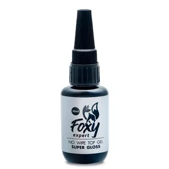 Foxy Expert, Топ No wipe top gel Super Gloss (30 мл)