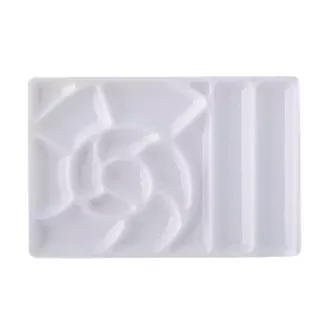 Serebro, Палитра для смешивания красок с подставкой под кисти (белая)