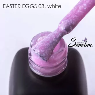 Serebro, Гель-лак Easter eggs №03, white (11 мл)