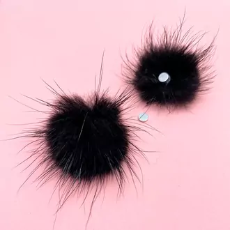  Zoo Nail Art, Пушок на магните, чёрный (1 шт)