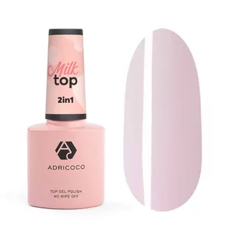 AdriCoco, Закрепитель для гель-лака Milk Top №03 Молочно-розовый (8 мл)