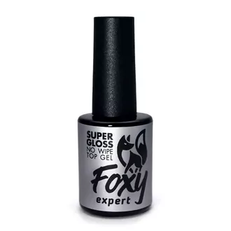 Foxy Expert, Топ без липкого слоя No wipe top gel Super Gloss (10 мл)