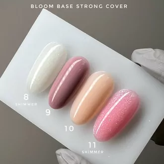 Bloom, База Strong №11 - темно-розовая с блестками (15 мл)