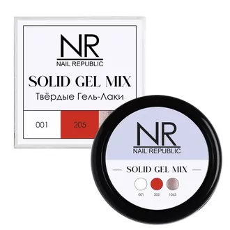 Nail Republic, Твердые гель-лаки Solid Gel Mix Pallete 13 (001,205,1063)
