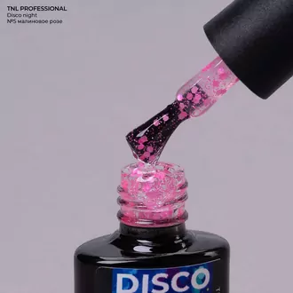 TNL, Гель-лак Disco night №5 - малиновое розе (6 мл)