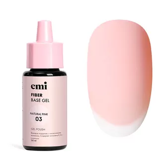 EMI, База E.MiLac Fiber Base Gel Natural Pink №3 (30 мл)