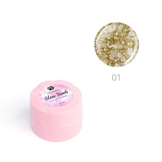 AdriCoco, Гель для дизайна ногтей Glow Bomb №01 Золотой песок (5 мл)