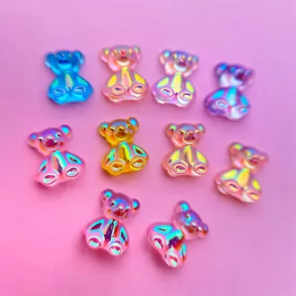 Zoo Nail Art, Фигурки объёмные Медвежата 9,5х11 мм (10 шт) Zoo Nail Art, Фигурки объёмные Медвежата 9,5х11 мм (10 шт)