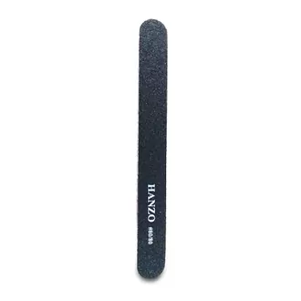 Hanzō Steel, Пилка для ногтей прямая, черная 80/80 (5 шт)