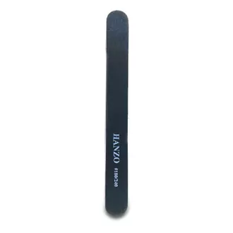Hanzō Steel, Пилка для ногтей прямая, черная 180/240 (5 шт)