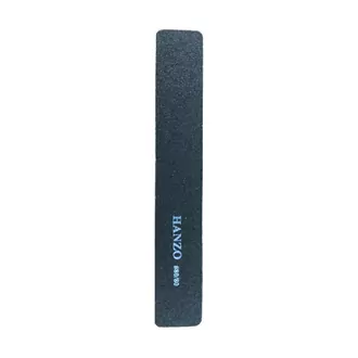 Hanzō Steel, Пилка для ногтей прямая широкая, черная 80/80 (5 шт)