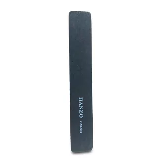 Hanzō Steel, Пилка для ногтей прямая широкая, черная 150/240 (5 шт)
