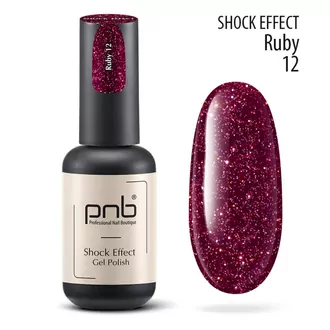 PNB,Гель-лак Shock Effect 12 Ruby (8мл)