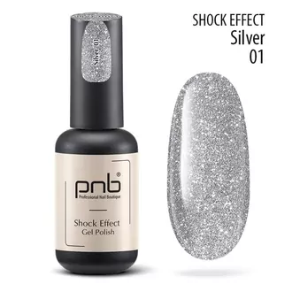PNB, Гель-лак Shock Effect 01 Silver (8мл)