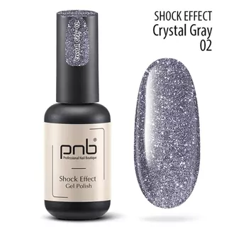 PNB, Гель-лак Shock Effect 02 Crystal Grey (8мл)