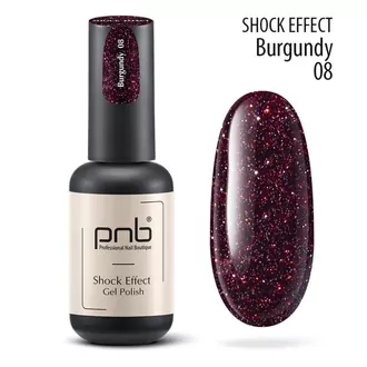  PNB, Гель-лак Shock Effect 08 Burgundy (8мл)
