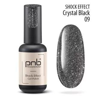 PNB, Гель-лак Shock Effect 09 Crystal Black (8мл)