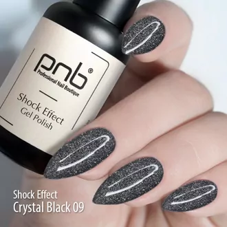 PNB, Гель-лак Shock Effect 09 Crystal Black (8мл)