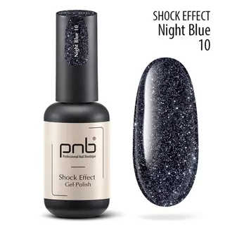  PNB, Гель-лак Shock Effect 10 Night Blue (8мл)