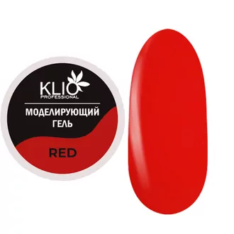 Klio, Цветной моделирующий гель - Red (15 г)