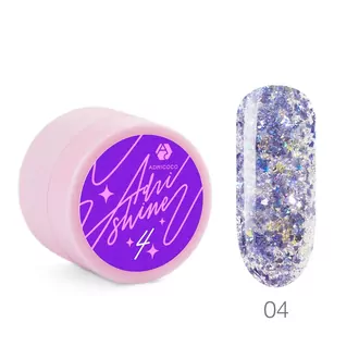 AdriCoco, Гель для дизайна Adri Shine №04 - сказочный фиолетовый (5 мл)