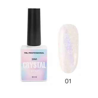 TNL, Crystal Top 2 в 1 №01 - лилово-перламутровый (10 мл)
