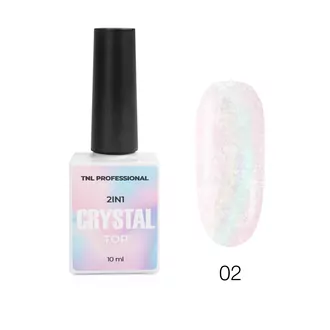 TNL, Crystal Top 2 в 1 №02 - розово-перламутровый (10 мл)